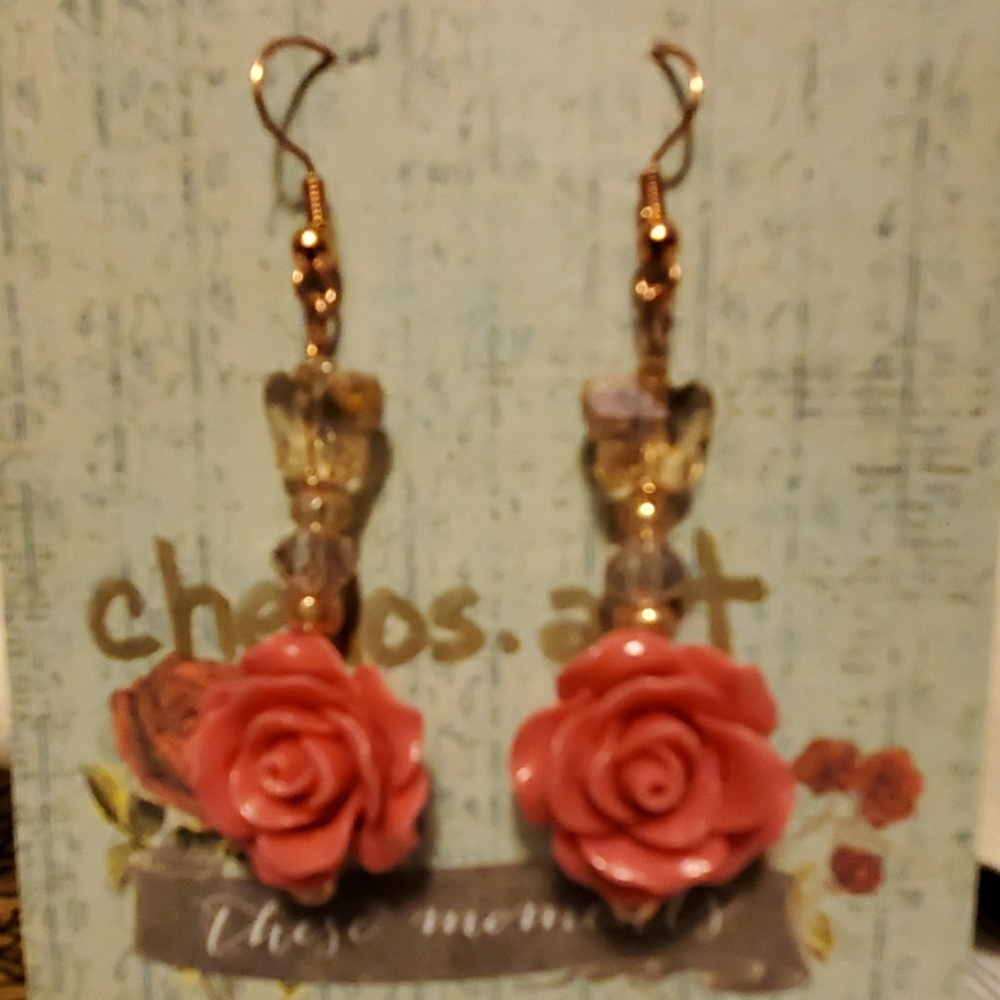 Butterfly Rose Earrings